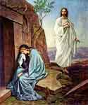 Resurrected Jesus and Mary Magdalene